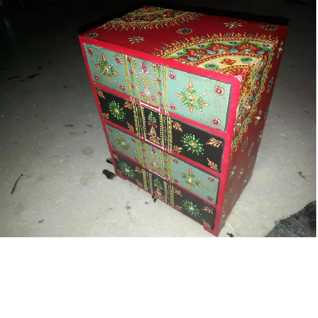 Custom Made Old Antique Look And Drawers Hand Painted With