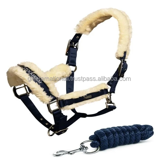 Velcro Horse Accessories Fleece Horse Halter Covers - 3 Pack Noseband Protection Covers With Velcro For Horse Bridles Fleece Noseband Protectors