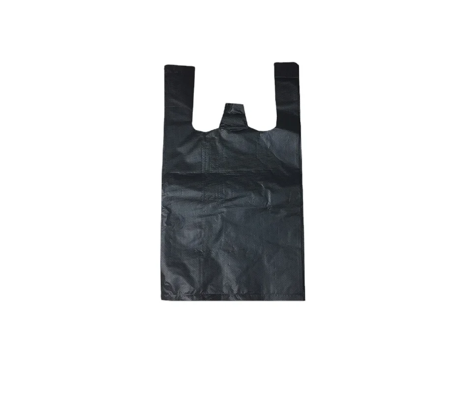 Black Tshirt Plastic Bags Made In Vietnam Cheap Hdpe Poly T Shirt