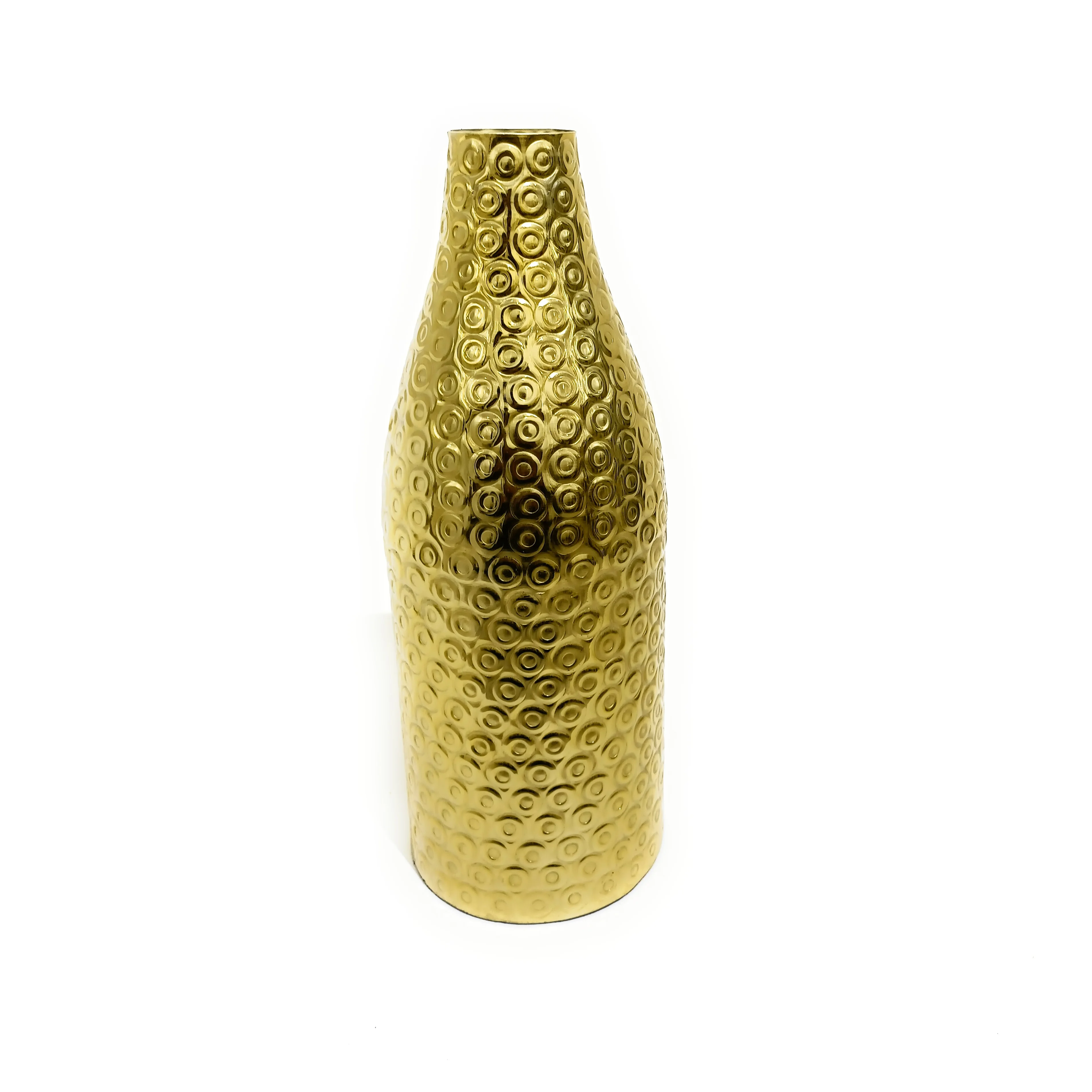High Gloss Bottle Shaped Golden Flower Vases For Decorative Home And