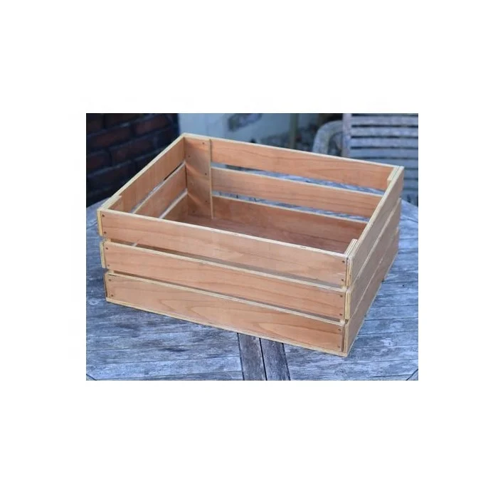 Wooden Crate Box Antique Swing Lid Storage Box Crate Home And Kitchen