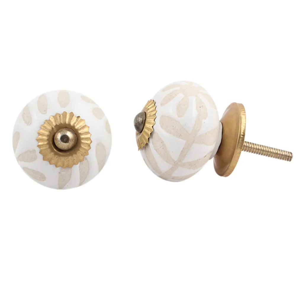 Bulk Ceramic Dresser Knobs White French Country Pulls Etched Pull Door