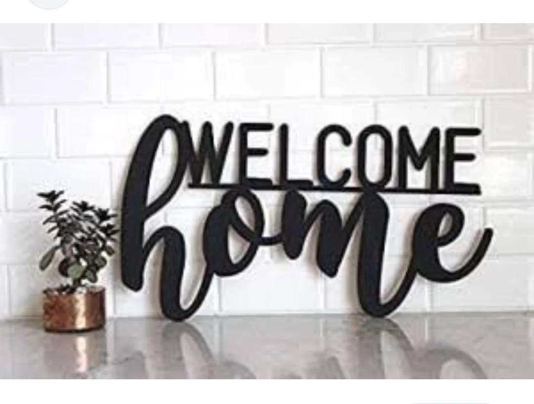 Metal Wire Frame Sweet Home Metal Letter Living Room Bedroom Home