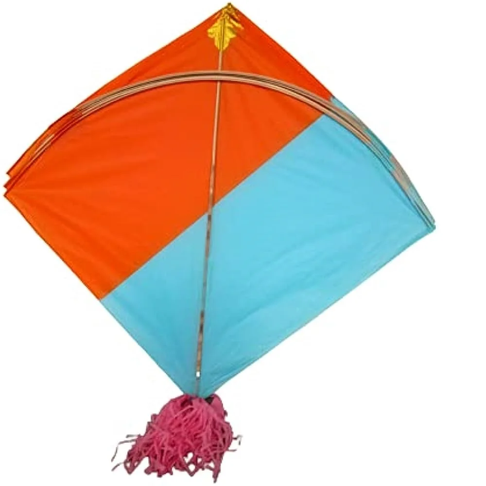 Traditional Paper Kite Patang Large Size,Multi Color Indian Hand Craft