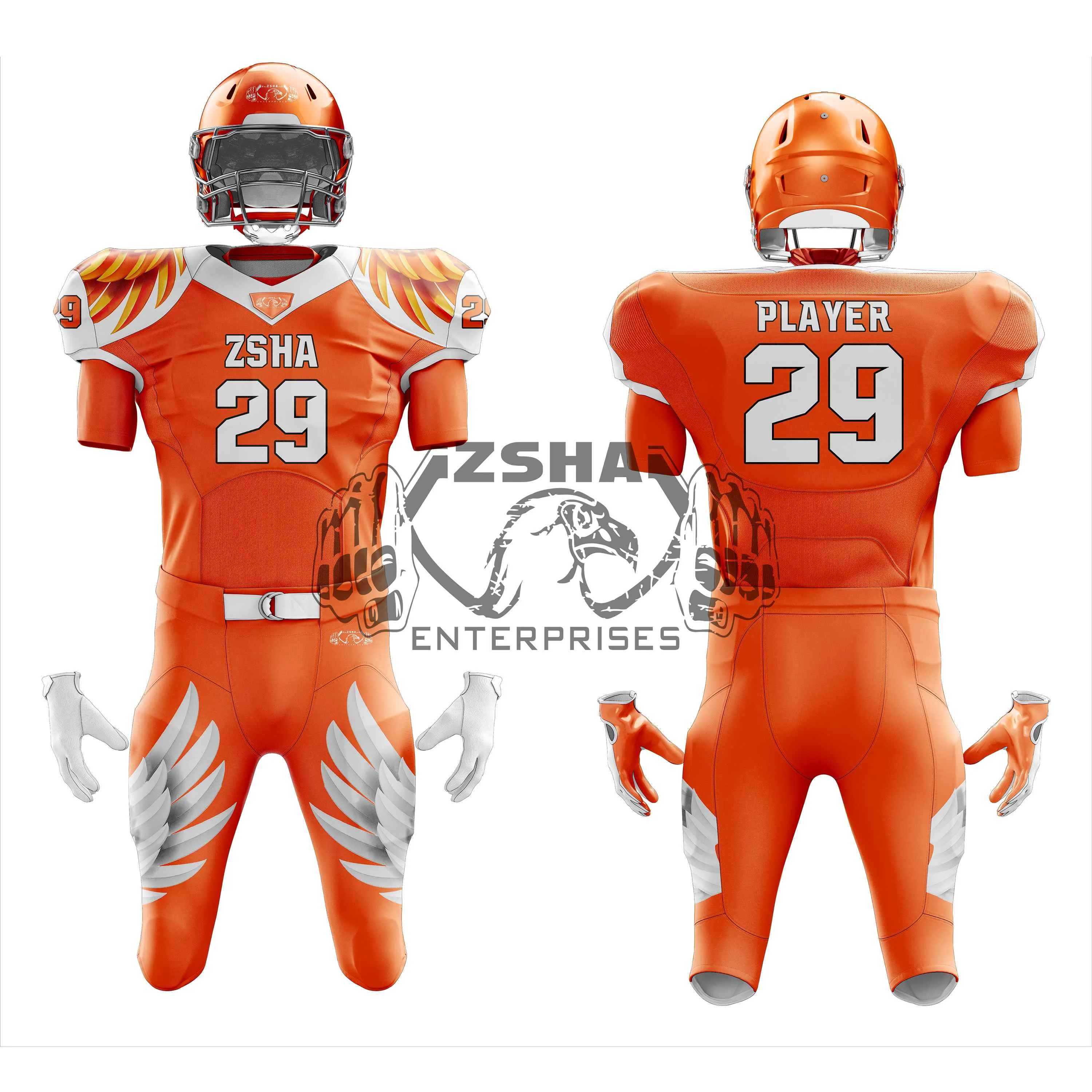 Men American Football Sublimation Wholesale Youth Football Set Polyester/cotton High Quality