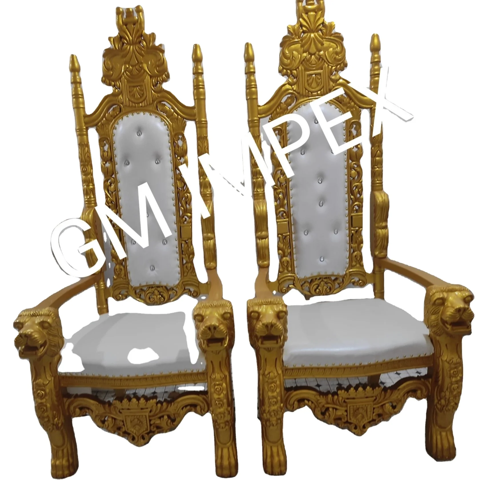 White Back King Throne Chair Antique Throne Chairs On Sale Lg2017080810 Hot Sale Wedding Party