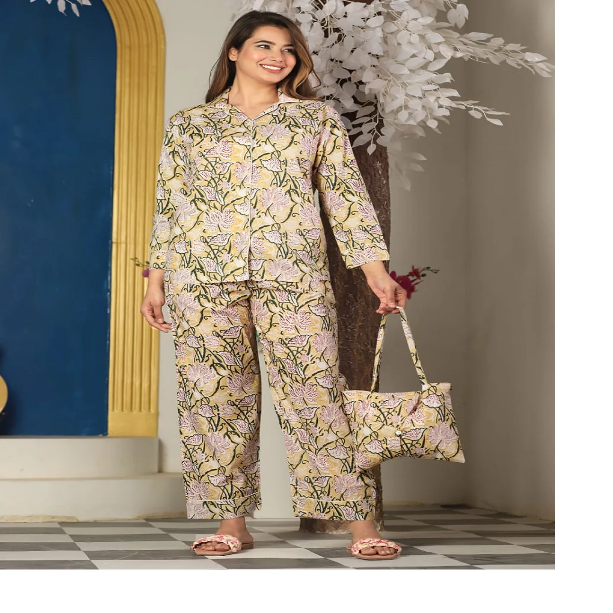 printed night dress for ladies Custom Made Cotton Dress,Available In Sizes Girls And Women In Big Floral Design For Resale bra short night dress