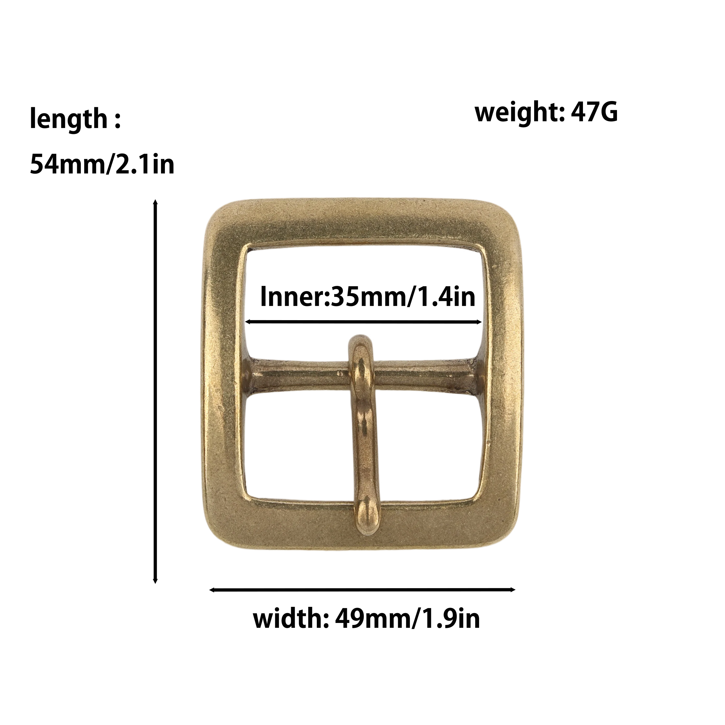 Made In Japan Solid Brass 35mm Belt Buckles Replacement Casting Buckle