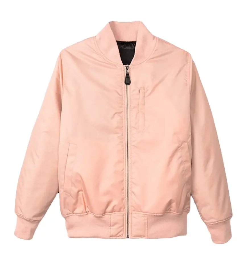 Windproof Bomber Jacket Lightweight Wind Breaker Casual Zip Pockets