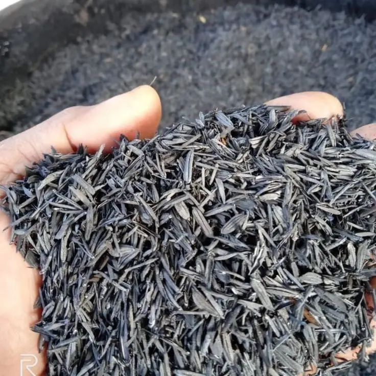 High Quality Rice Husk Briquette Smoked Rice Husks Are Used As