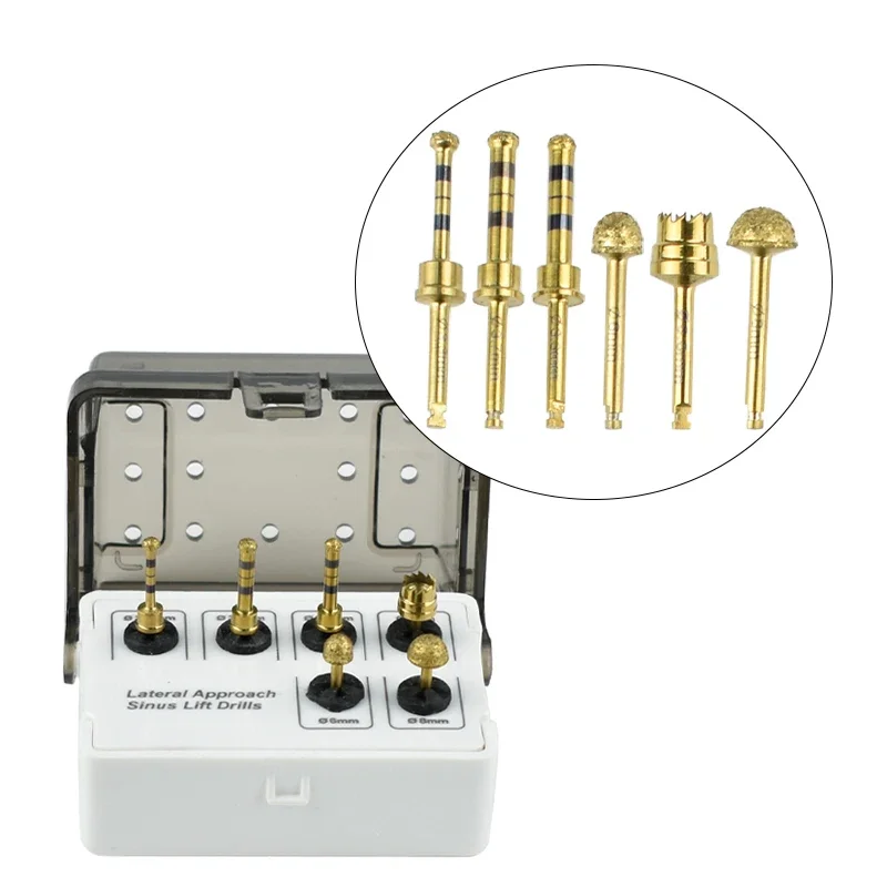 Lateral Approach Sinus Lift Drills Kit (06 Pcs) Dental Implant Diamond