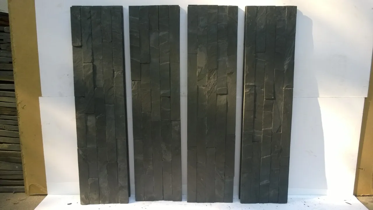 Slate Stone Wall Cladding For Exterior Decoration Multicolor Black