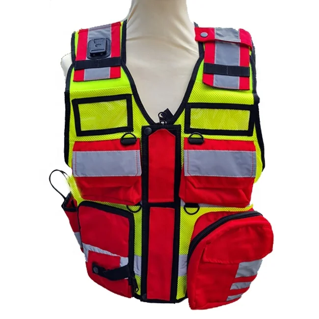 Fire And Ambulance Vest Security High Visibility Reflective Vest Front ...