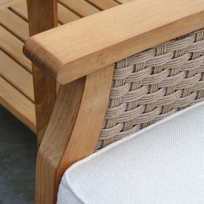 Elegant Sofa Teak Wood Outdoor Synthetic Rope Sets Sofa Maria Buy