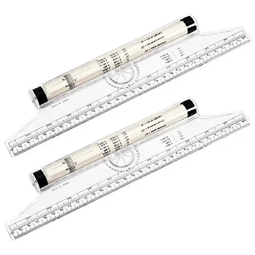 PENKOHOME 12 Inch Slide Ruler for Mathematics
