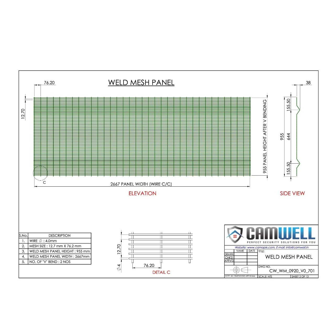 Welded Fence Panel With Top Grade Material Fence Panel For