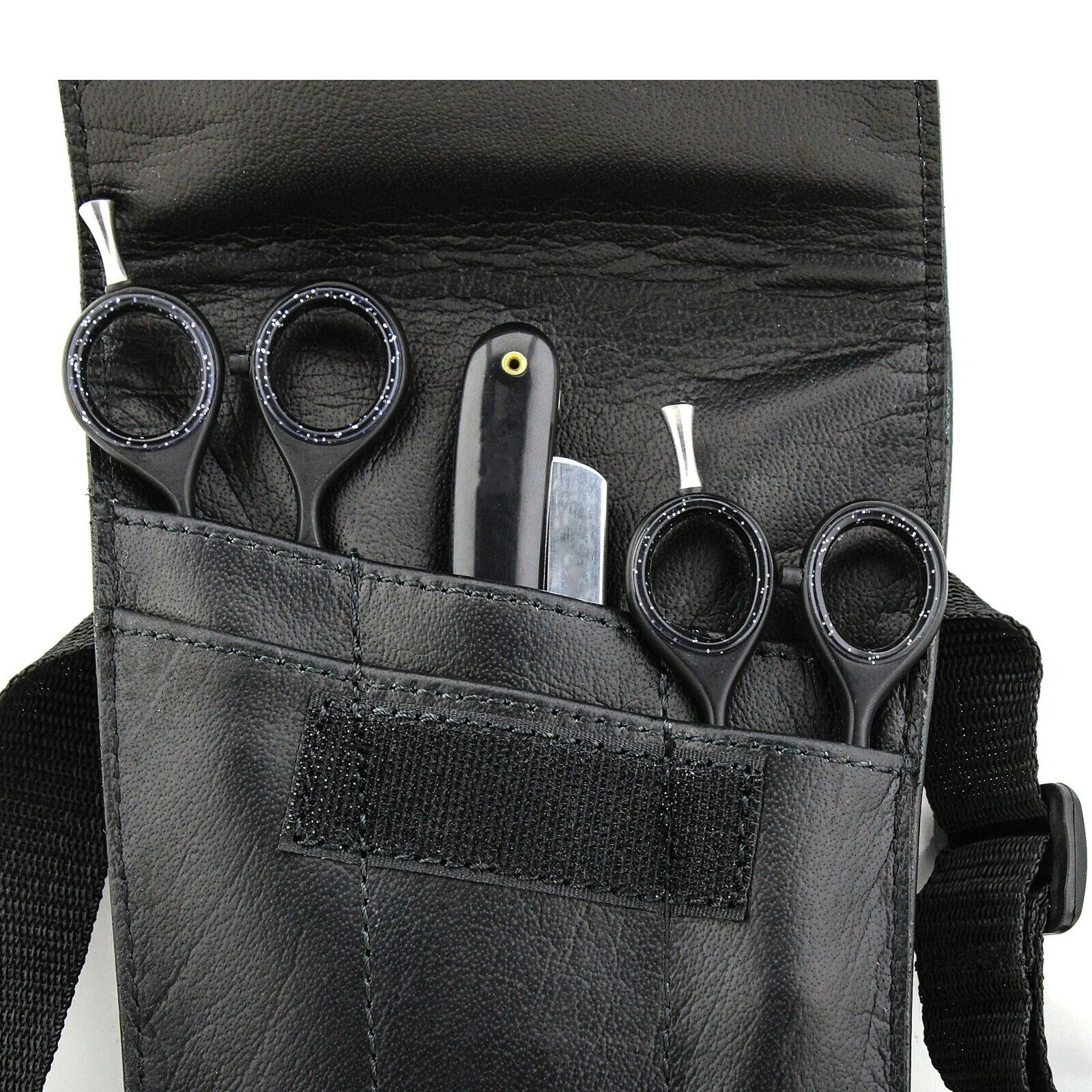 Genuine Leather Salon Shear Holster Pouch Hairdressing Barber Hair