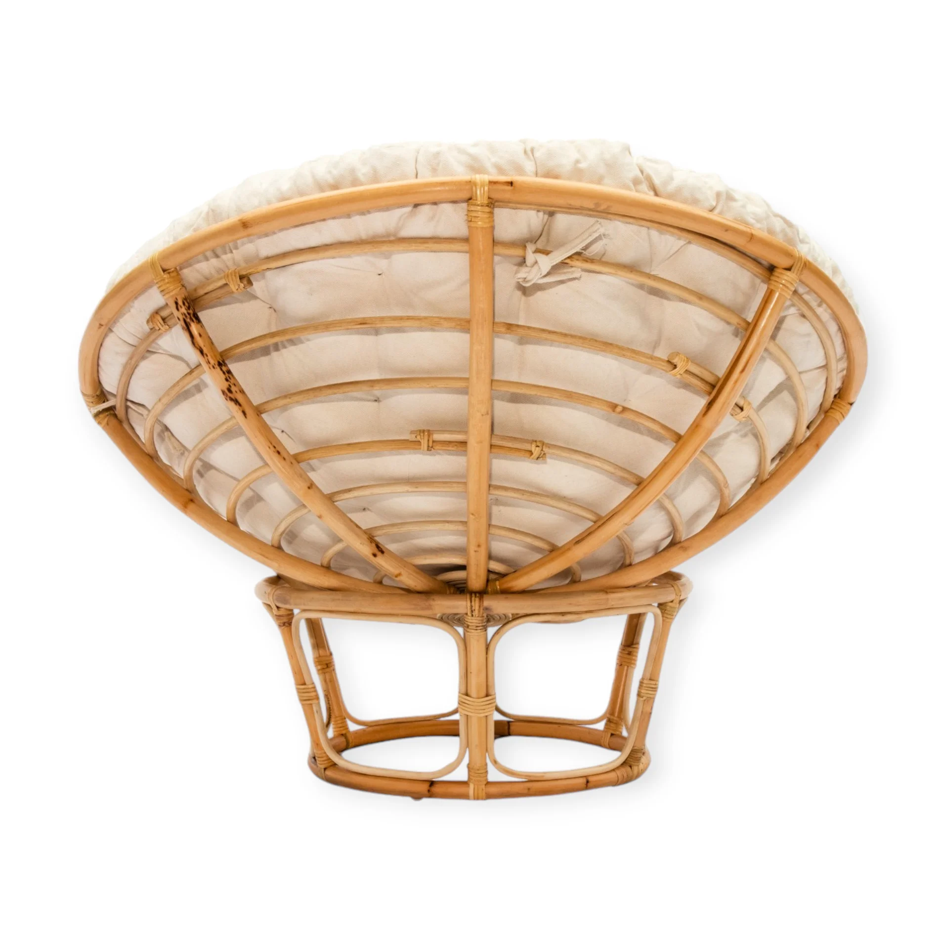 Rattan Chair Papasan for Living Room - Handmade & Sustainable