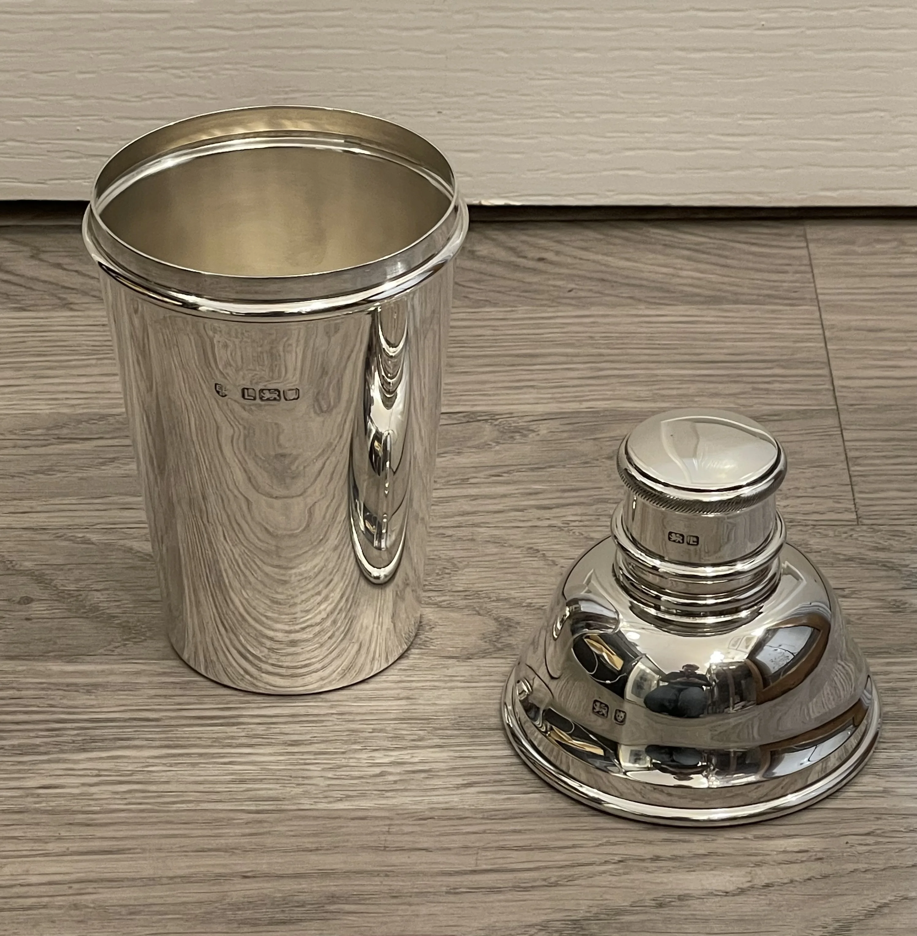 Cocktail Shaker And Ice Bucket Aldo Tura Modern Italian 1960s Brass