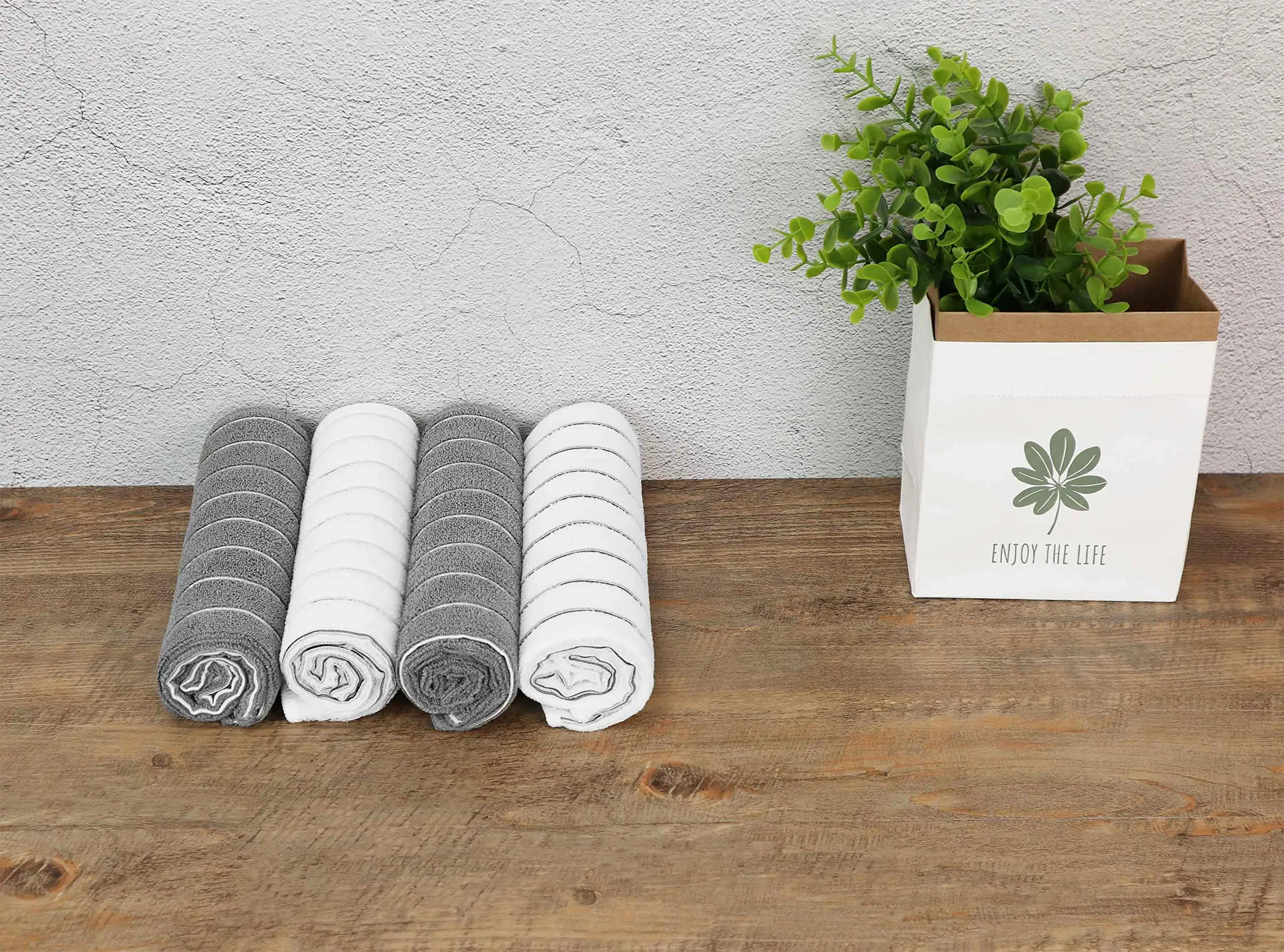 Gryeer Microfiber Kitchen Towels,Stripe Designed,Soft And Super