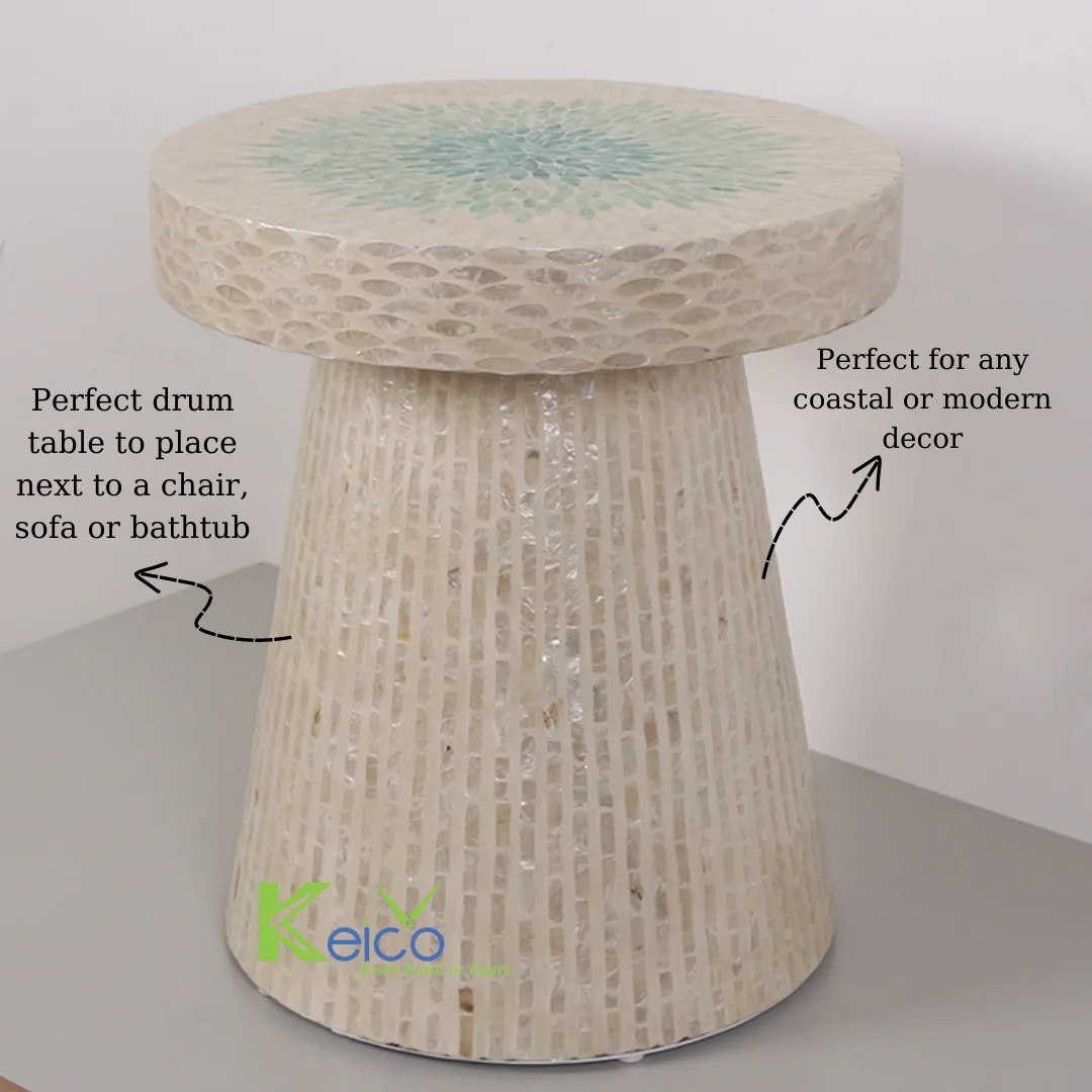 New Design For 2023 Mother Of Pearl Table Capiz Mushroom Table With