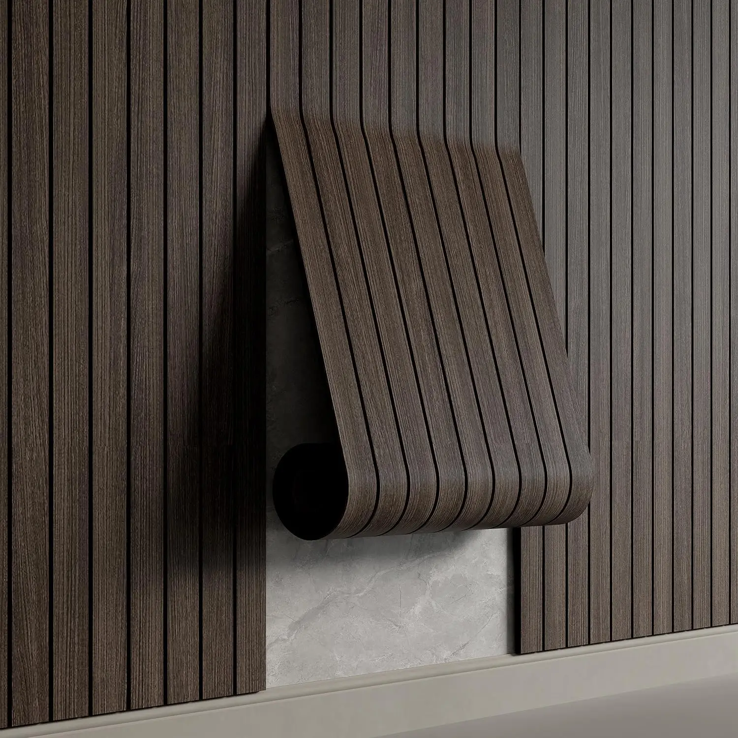 YU LI 3DH Faux Smoked Wood Panel