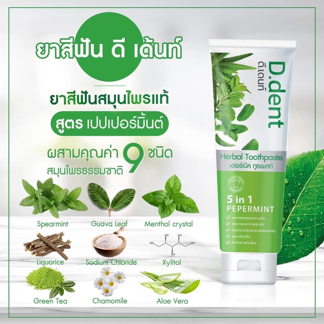 Thai Herbal Toothpaste Brand D Dent Natural Toothpaste And Charcoal ...