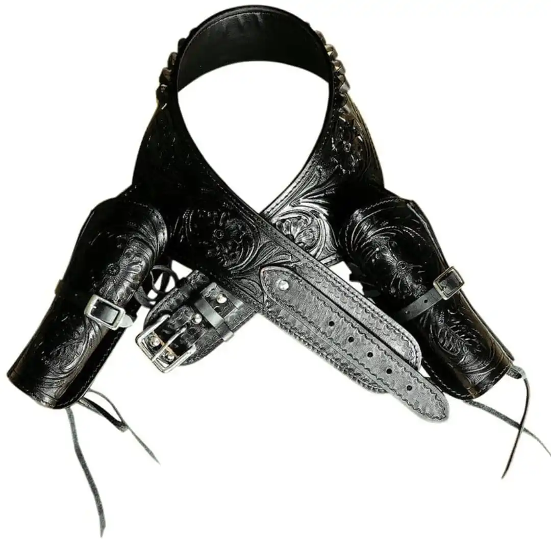 Premium Full Grain Leather Holster Fully Adjustable Handtooled Floral