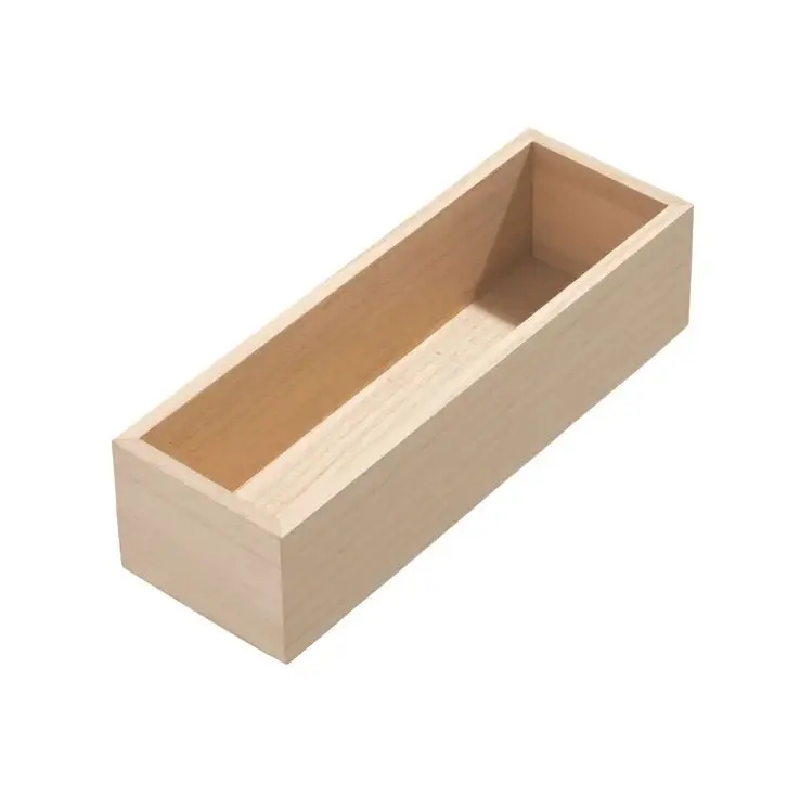 Solid Wood Kitchen Utensils Drawer Organizer Adjustable Flatware