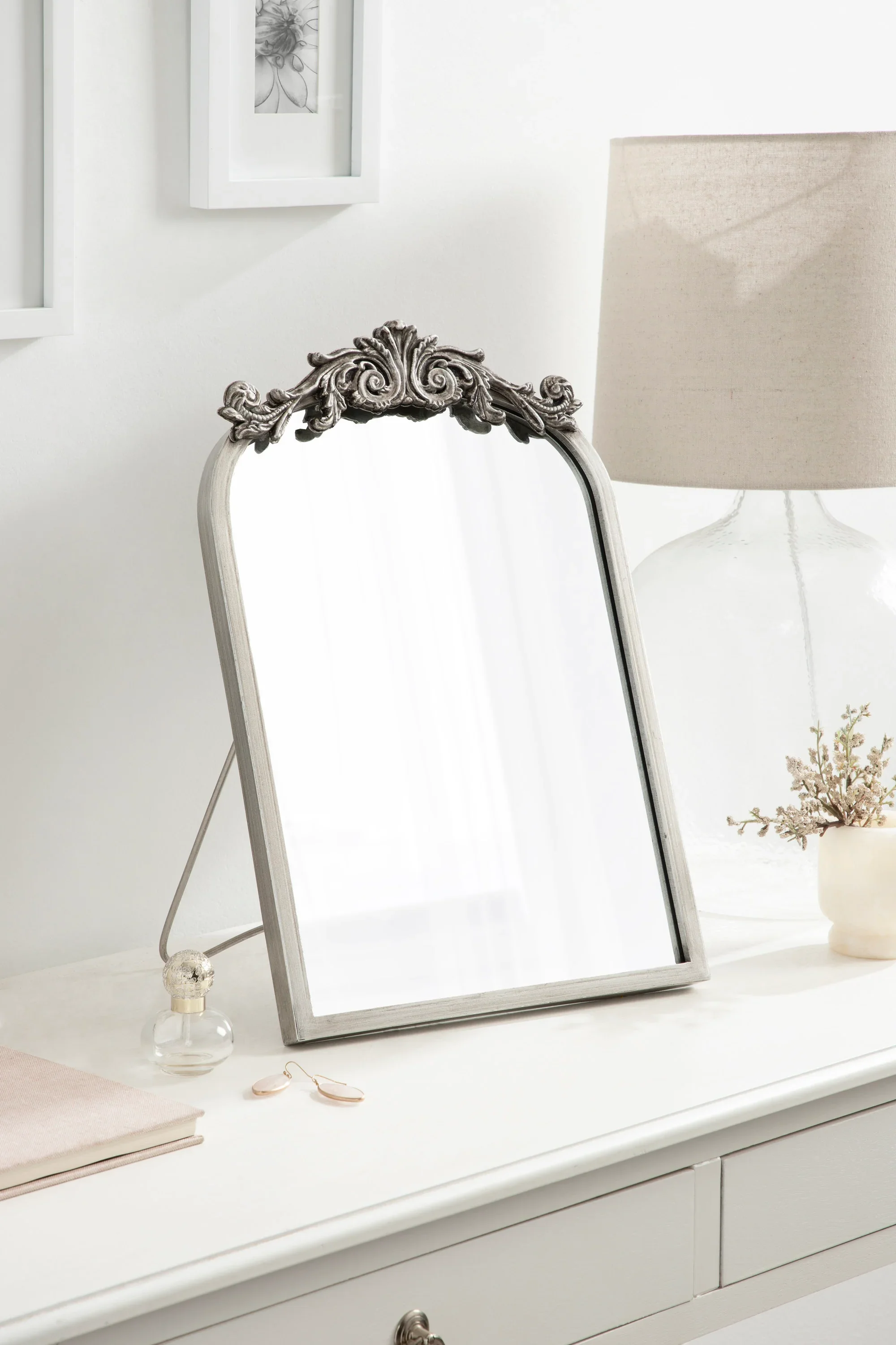 Tw-2024 Rectangle Shape Metal Table Mirror Silver Frame Finished ...