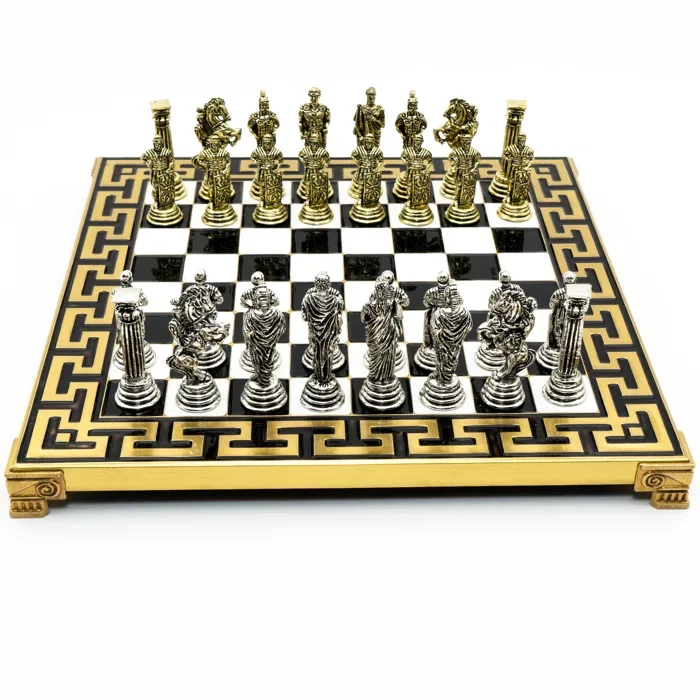 Solid Brass Luxury Gold & Silver Chess Set Metal Chess Pieces With ...
