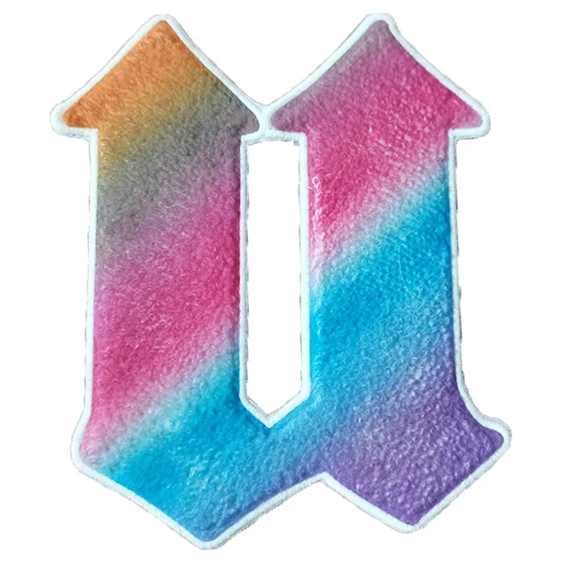 Chenille and Print Mixed Patch