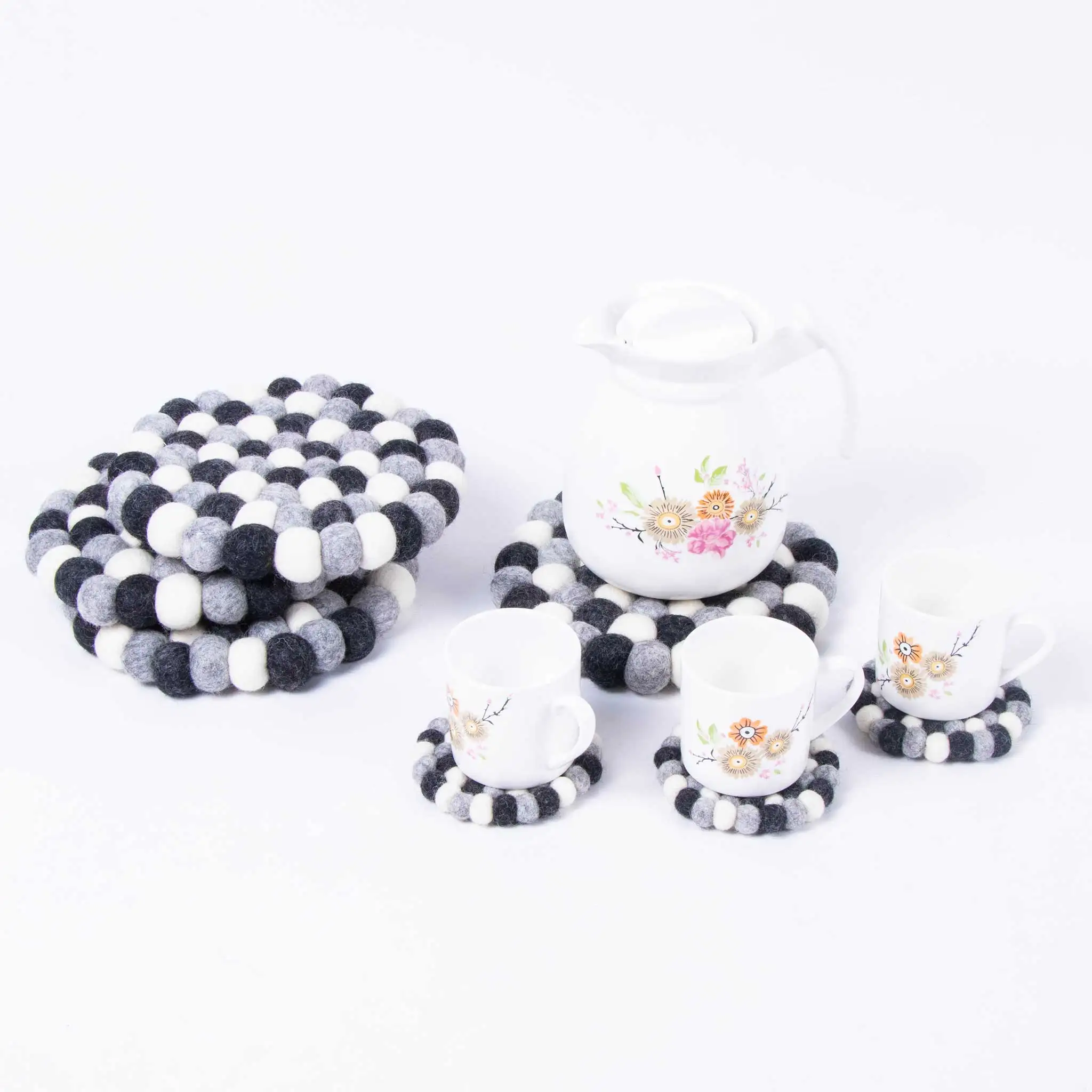 Felt Ball Coaster 100 Organic And Eco Friendly Buy Felt Coasterfelt