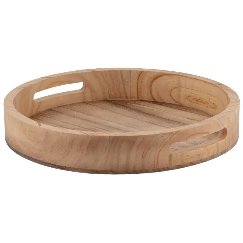 Rectangular Shape Mango Wooden Look Antique Finish Carved Design Tray