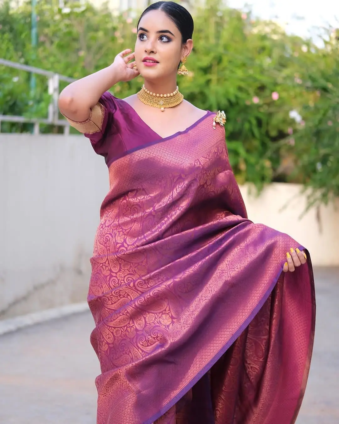 Fashionable Soft Banarasi Katan Silk Saree With Pure Silver And Copper ...