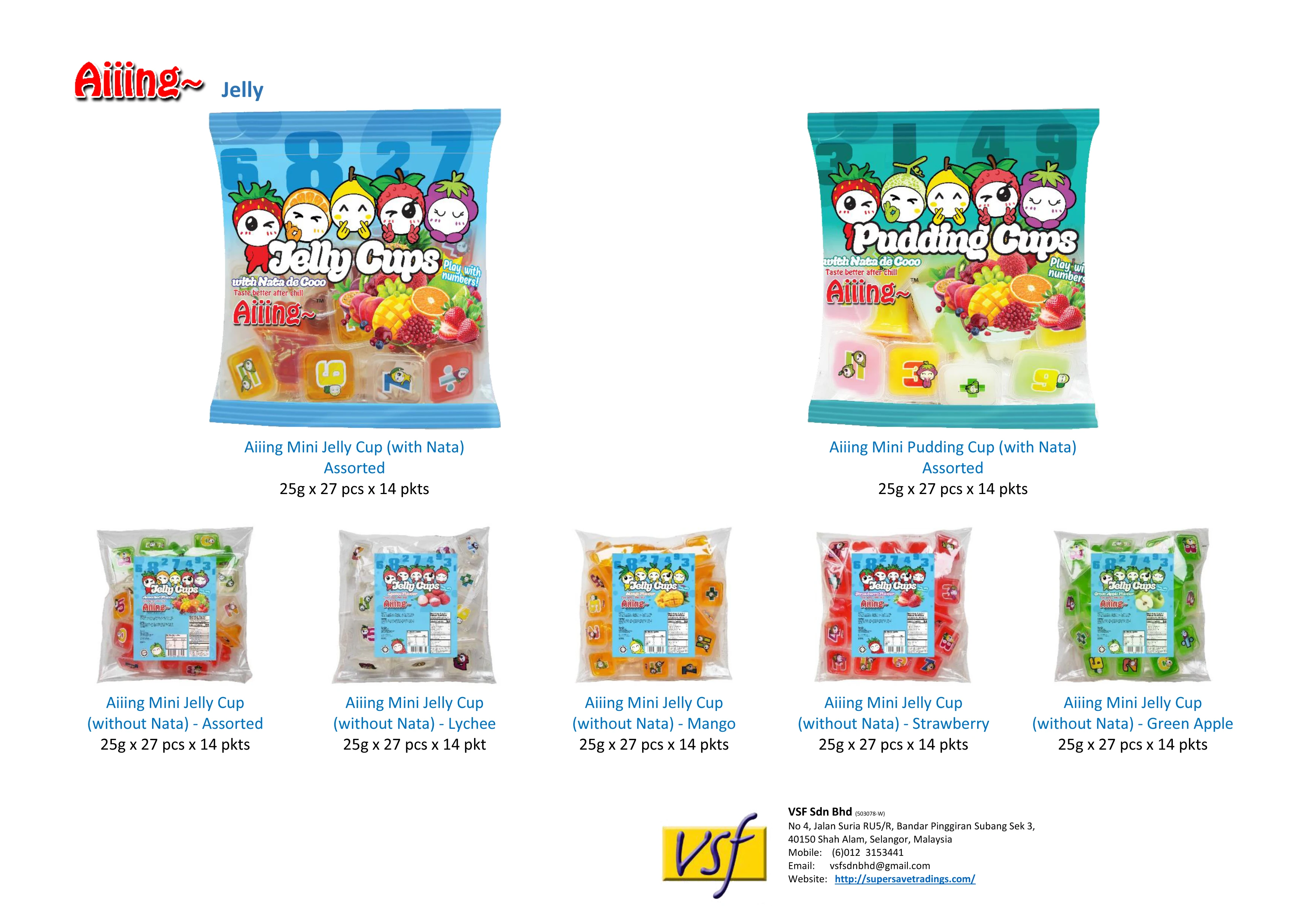 Aiiing Fruit Jelly Drink Tik Tok Fruit Shaped Jelly 40g X 30 Pcs X 8