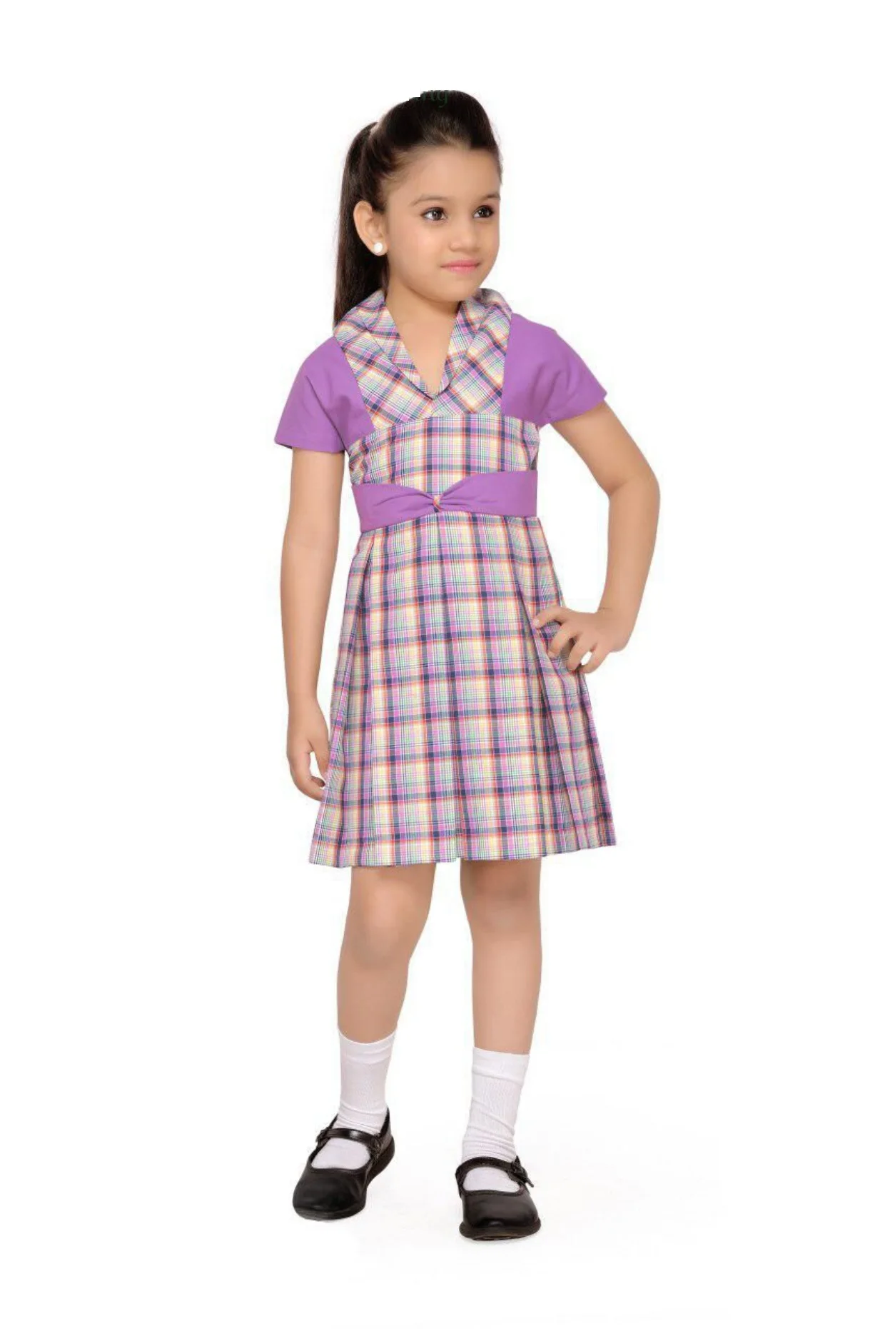 Reasonable Prices Checks And Plain Matching School Uniform Set With