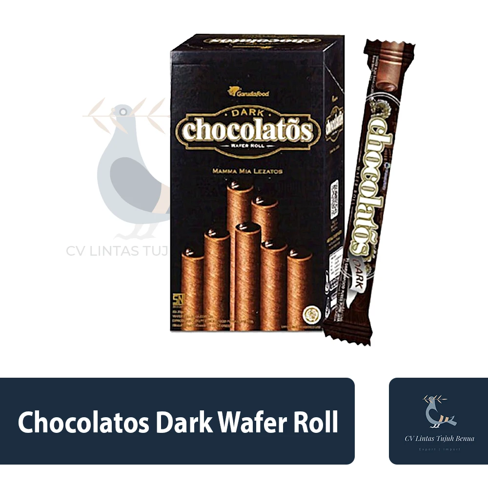 Wholesale Chocolatos Dark Wafer Roll 18gr Dark Chocolate Flavor Cream