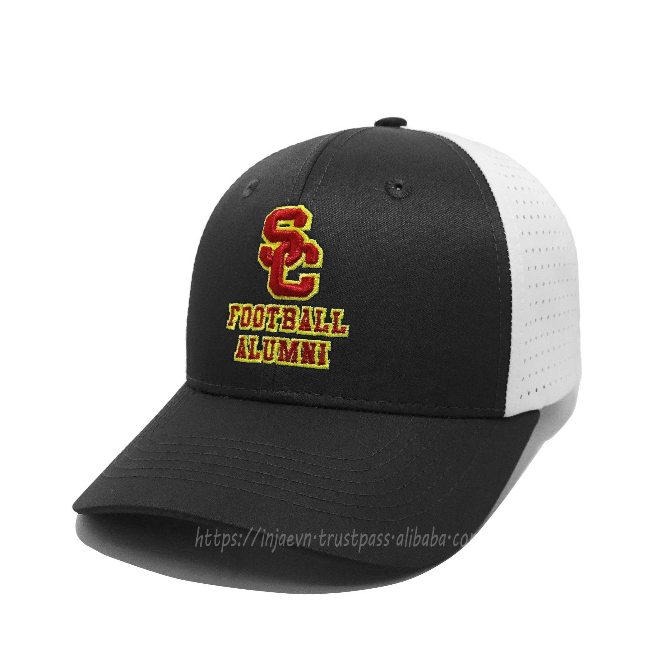 Customize 2d Embroidery Logo Baseball Cap Custom Laser Cut Hole Sports ...