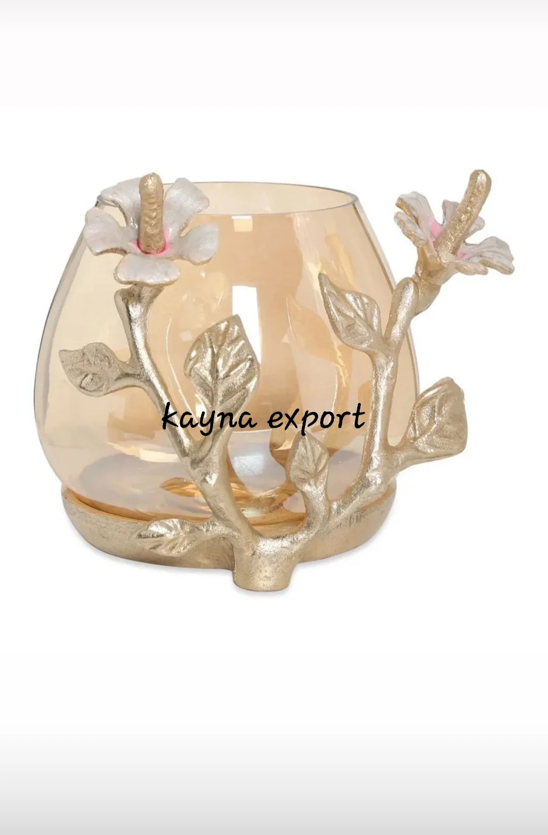 Luxury Decorative Perfume Candle Wax Holder With Leaf Design Lid Buy