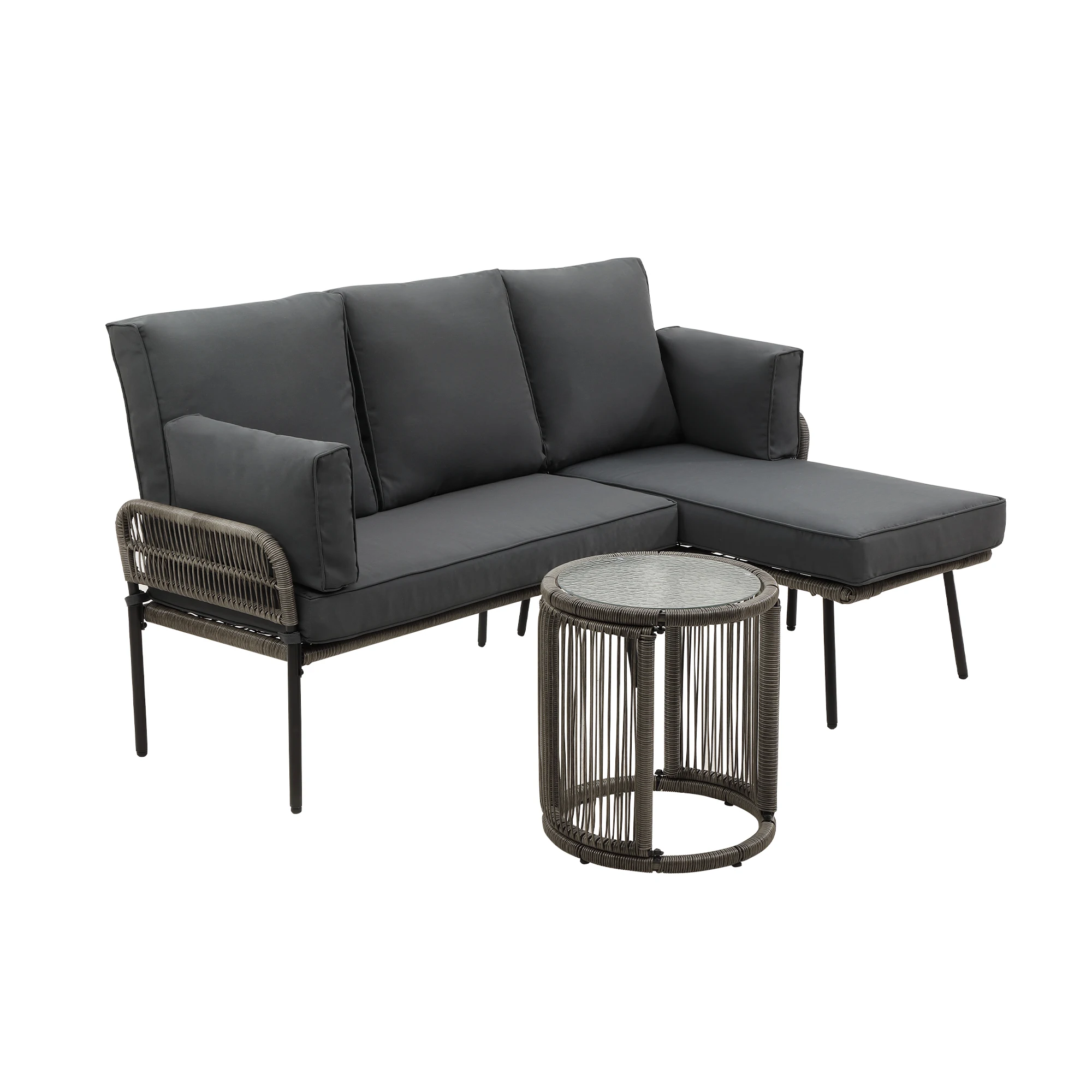 Best Selling Modern Designed Rattan Outdoor Furniture With Soft Fabric