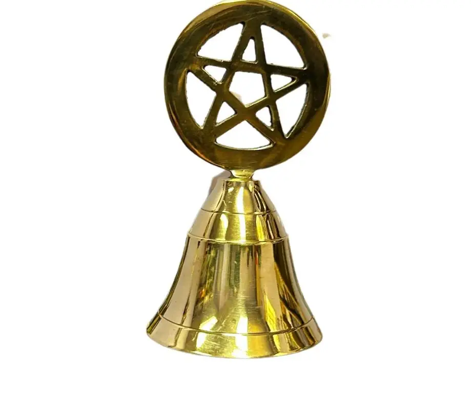 Handcrafted Brass Pentagram Altar Bell With Beautiful Tone For Home ...