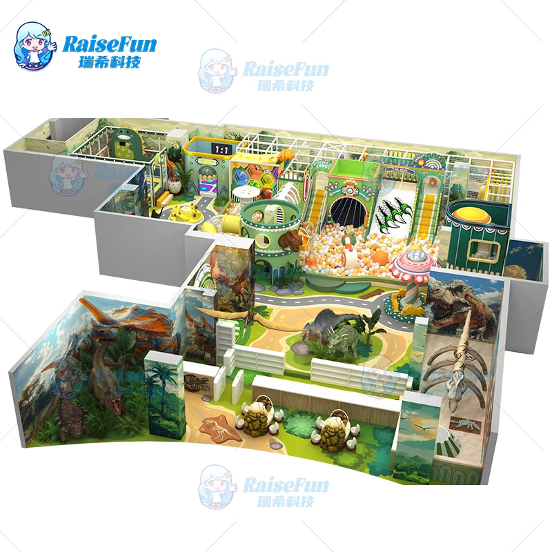 product raisefun wholesale kid soft playground dinosaur theme set for kids-0