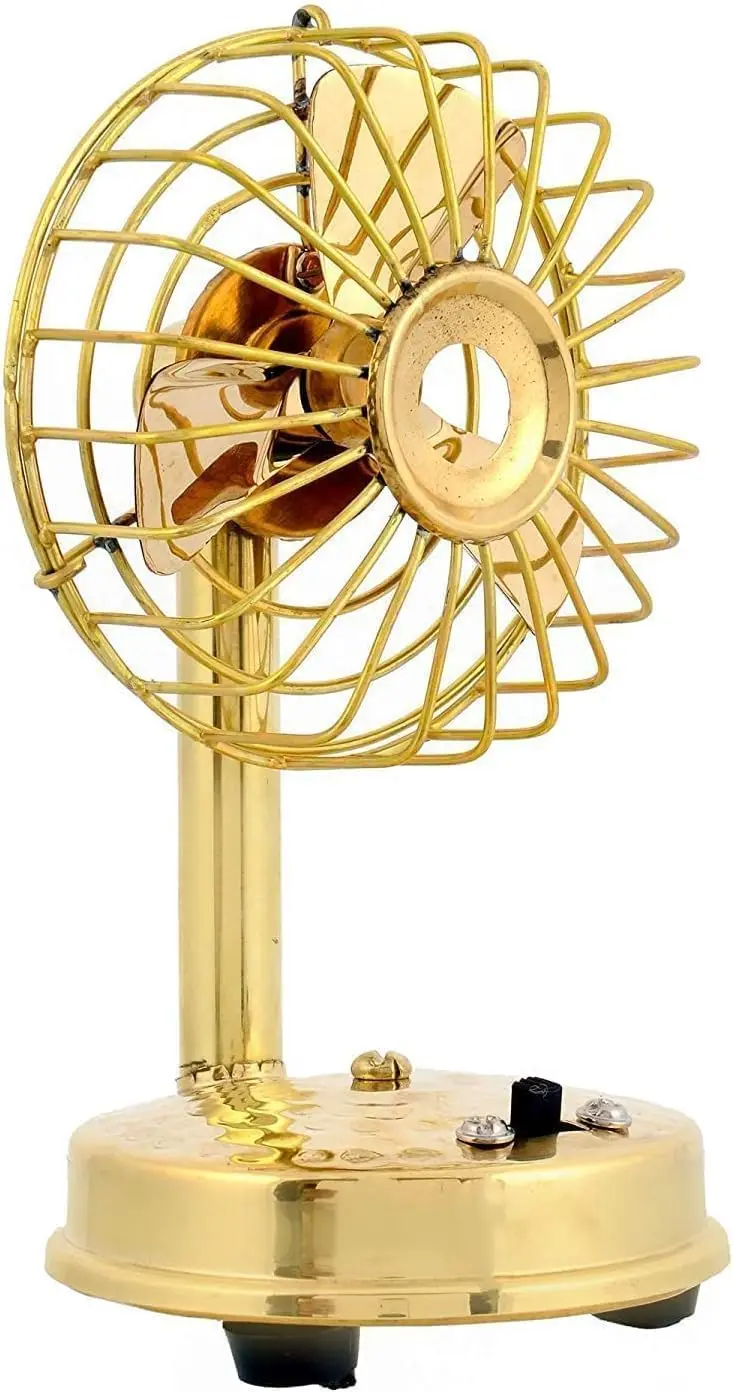 Table Fan, Brass, Battery Powered - detail 2