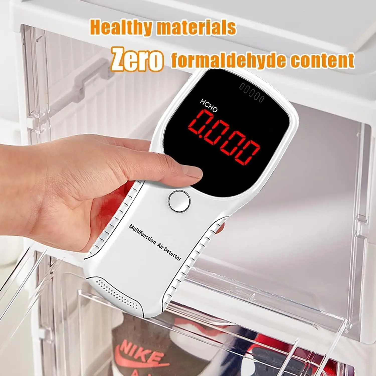 Material saludable sin formaldehído verificado con detector
