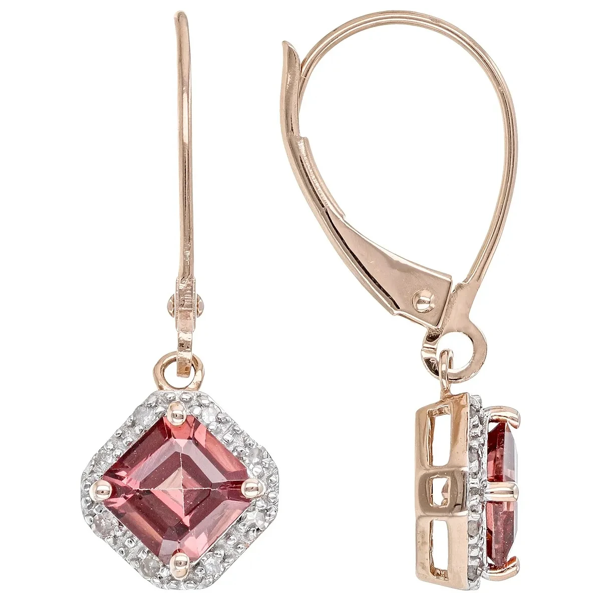 Chameleon-like Color Shift Garnet 10k Rose Gold Earrings | Elegant Fine ...