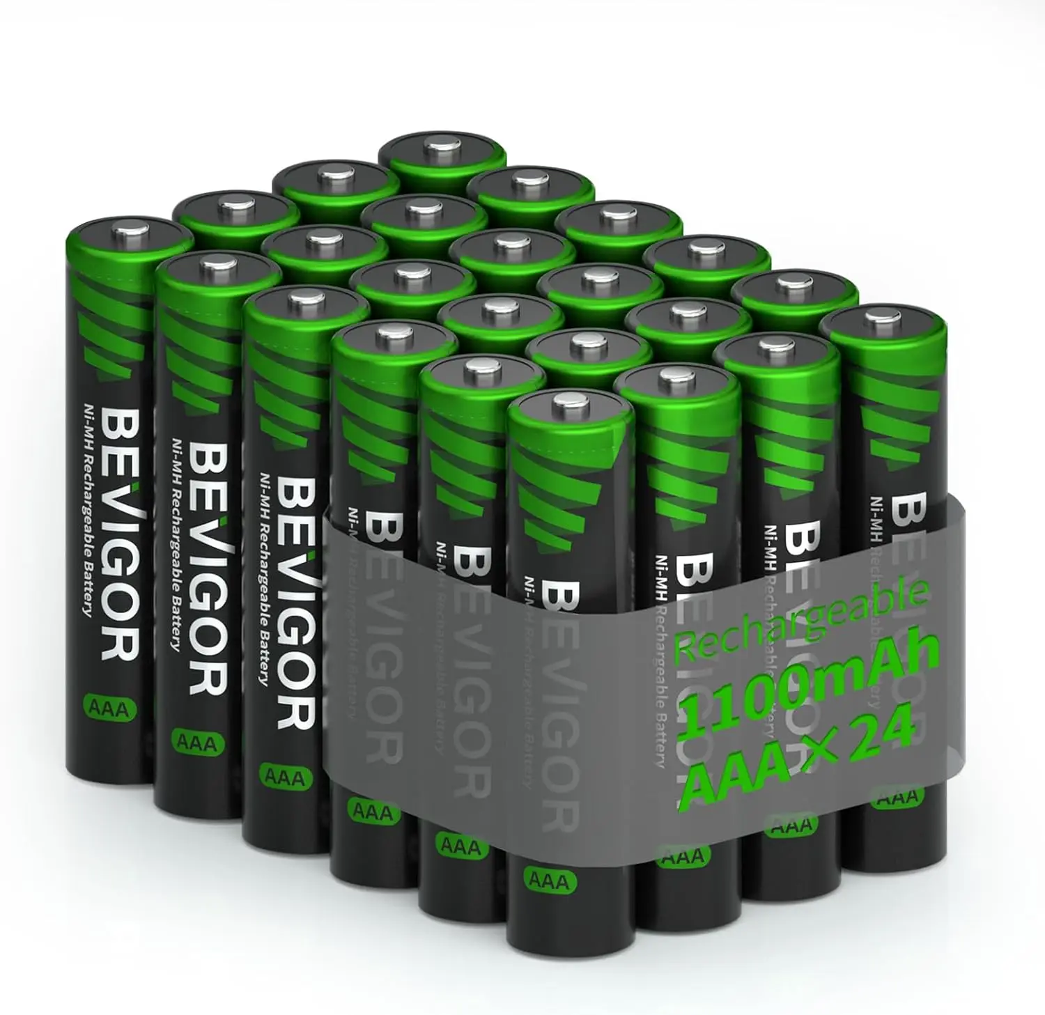 BEVIGOR Rechargeable AAA Batteries 24-Count