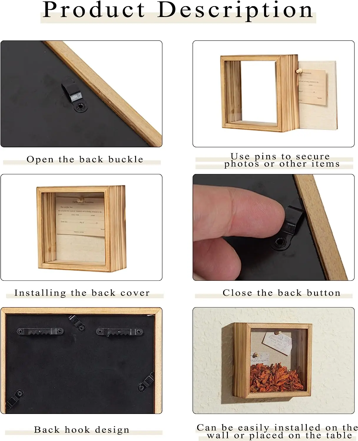 Shadow Box Frame 6x6 Shadow Box Display Case With Linen Back Of Awards