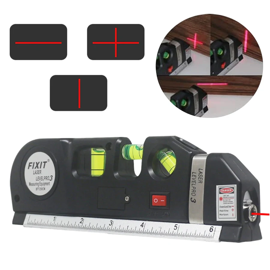 8ft Ruler 8ft Cross Line Measurement Ruler Leveling Laser Level Pro 3 Tools ...