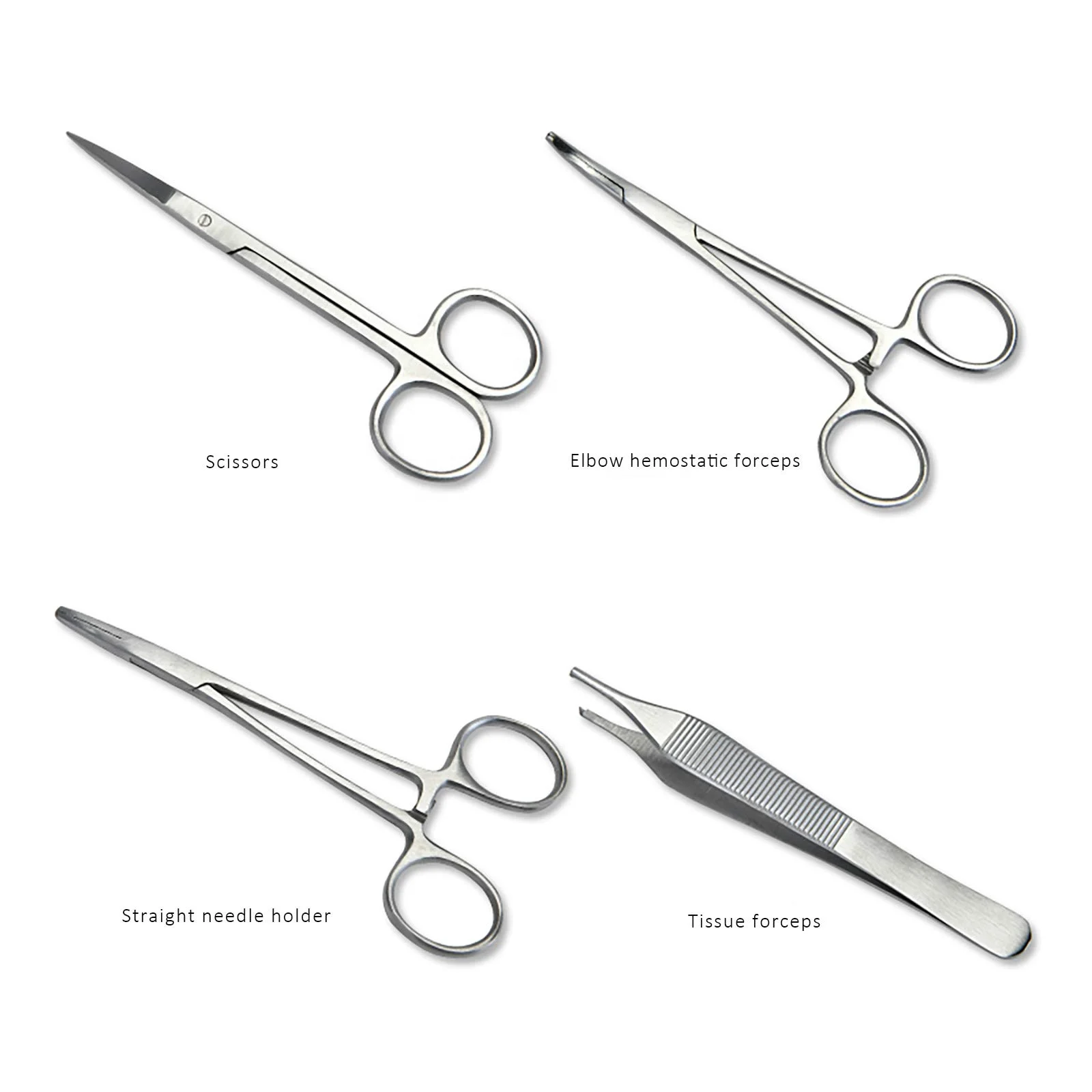 Surgical Suture Training Kit Medical Tweezers Needle Holder Hemostats ...